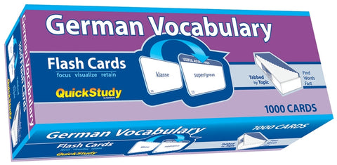 German Vocabulary Flash Cards - 1000 Cards: A Quickstudy Reference Tool by Arnet, Liliane