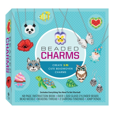 Beaded Charms Kit: Create 15 Cute Beadwoven Charms-Includes Everything You Need to Get Started! 48-Page Instruction Book, Over 1,500 Glas by Elena Accessories Art