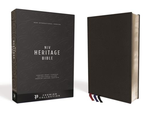 NIV, Heritage Bible, Deluxe Single-Column, Premium Leather, Black, Sterling Edition, Comfort Print by Zondervan