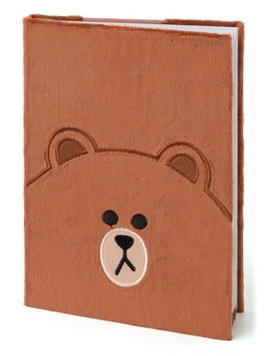 Line Friends Plush Notebook (Brown) by Line Friends