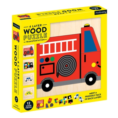 Transportation 4 Layer Wood Puzzle by The Indigo Bunting