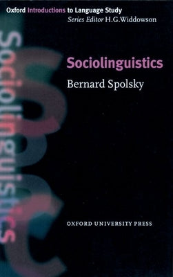 Sociolinguistics by Spolsky, Bernard