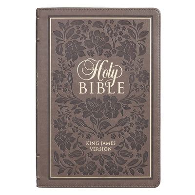 KJV Bible Thinline Brown with Flowers by 