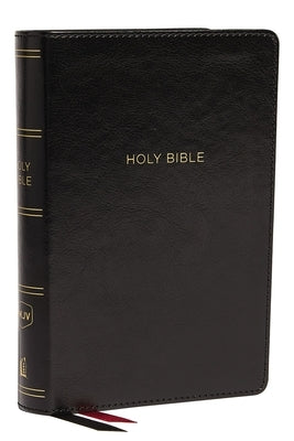 NKJV, Deluxe Reference Bible, Compact Large Print, Imitation Leather, Black, Red Letter Edition, Comfort Print by Thomas Nelson