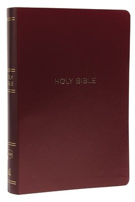 NKJV, Reference Bible, Center-Column Giant Print, Leather-Look, Burgundy, Indexed, Red Letter Edition, Comfort Print by Thomas Nelson