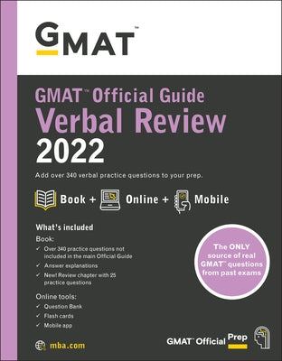 GMAT Official Guide Verbal Review 2022: Book + Online Question Bank by Gmac (Graduate Management Admission Coun