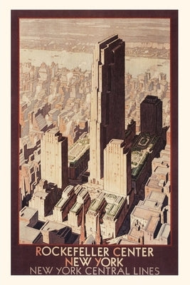 Vintage Journal Travel Poster, Rockefeller Center, New York City by Found Image Press