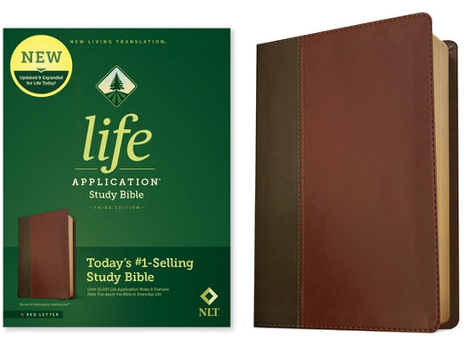 NLT Life Application Study Bible, Third Edition (Red Letter, Leatherlike, Brown/Tan) by Tyndale