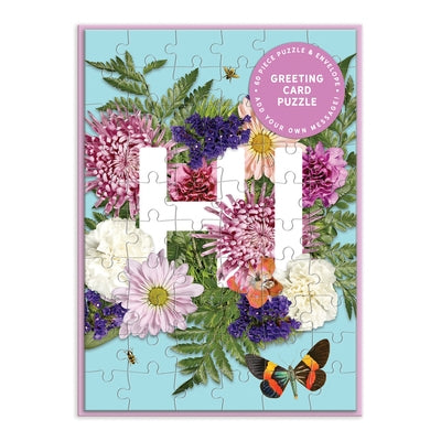 Say It with Flowers Hi Greeting Card Puzzle by Galison