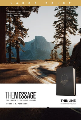 The Message Thinline, Large Print (Leather-Look, Desert Night Black) by Peterson, Eugene H.