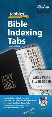 Bible Tab-Protestant-Gp-S: Large Print Silver-Edged Bible Tabs by Tabbies