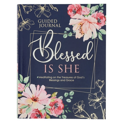 Guided Gratitude Journal Blessed Is She Meditating on the Treasures of God's Blessings and Grace by Christian Art Gifts