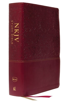 NKJV Study Bible, Imitation Leather, Red, Full-Color, Red Letter Edition, Indexed, Comfort Print: The Complete Resource for Studying God's Word by Thomas Nelson