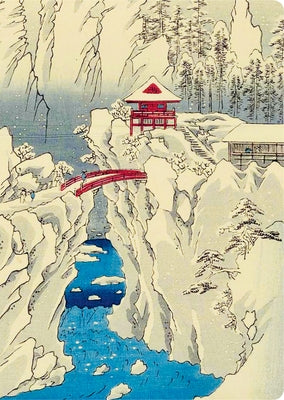Hiroshige Snow on MT Haruna Dotted Hardcover Journal: Blank Notebook with Ribbon Bookmark by Tuttle Studio