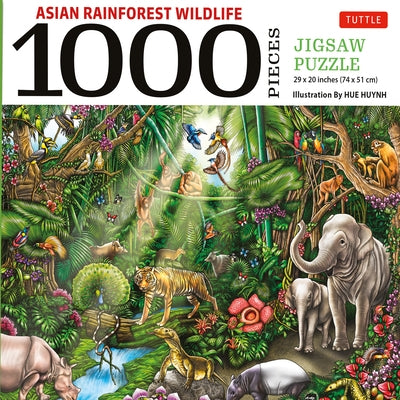 Asian Rainforest Wildlife - 1000 Piece Jigsaw Puzzle: Finished Size 29 in X 20 Inch (74 X 51 CM) by Huynh, Hue