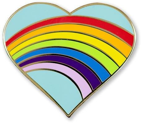 Enamel Pin Rainbow Heart by Peter Pauper Press, Inc