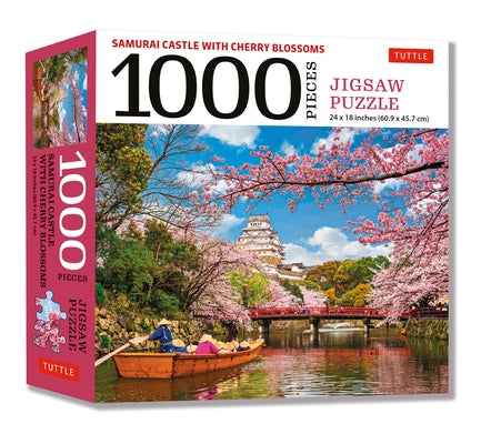Samurai Castle with Cherry Blossoms 1000 Piece Jigsaw Puzzle: Cherry Blossoms at Himeji Castle (Finished Size 24 in X 18 In) by Tuttle Publishing