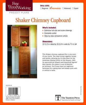 Fine Woodworking's Shaker Chimney Cupboard Plan by Pekovich, Michael