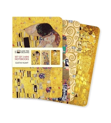 Gustav Klimt Set of 3 Mini Notebooks by Flame Tree Studio