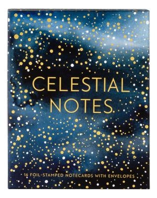Celestial Notes: 16 Foil-Stamped Notecards with Envelopes (Celestial Star Stationery, Space and Galaxy Watercolor Blank Notecards) by Cheng, Yao