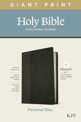 KJV Personal Size Giant Print Bible, Filament Enabled Edition (Leatherlike, Black/Onyx) by Tyndale