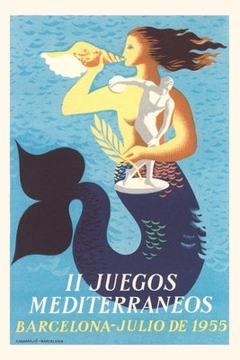 Vintage Journal 1955 Mediterranean Games Poster by Found Image Press