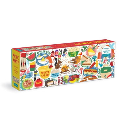 Picnic Party 1000 Piece Panoramic Family Puzzle by Galison Mudpuppy