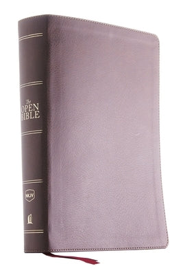 The NKJV, Open Bible, Imitation Leather, Brown, Indexed, Red Letter Edition, Comfort Print: Complete Reference System by Thomas Nelson