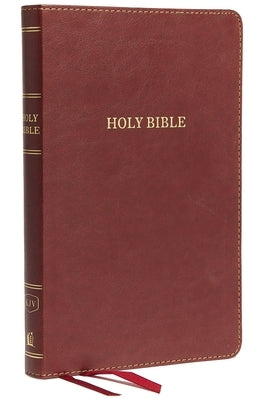 KJV, Thinline Bible, Standard Print, Imitation Leather, Burgundy, Indexed, Red Letter Edition by Thomas Nelson