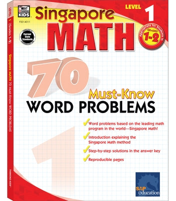 70 Must-Know Word Problems, Grades 1 - 2 by Singapore Asian Publishers