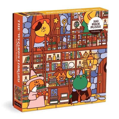 The Wizard's Library 500 Piece Family Puzzle by Galison Mudpuppy