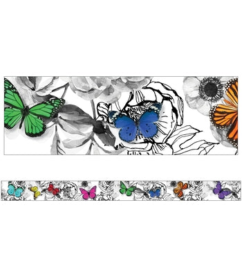 Woodland Whimsy Butterflies Straight Bulletin Board Borders by Ralbusky, Melanie