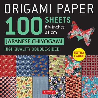 Origami Paper 100 Sheets Japanese Chiyogami 8 1/4 (21 CM): Extra Large Double-Sided Origami Sheets Printed with 12 Different Patterns (Instructions fo by Tuttle Studio