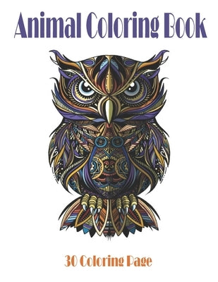 Animal Coloring Book: Lovely animals coloring books - mosaic coloring bookAnimal Mandala Coloring Book - Background for Anxiety Relief - Rel by Coloringbook, Black Backgraund