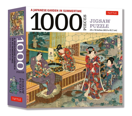 A Japanese Garden in Summertime - 1000 Piece Jigsaw Puzzle: A Scene from the Tale of Genji, Woodblock Print (Finished Size 24 in X 18 In) by Tuttle Publishing