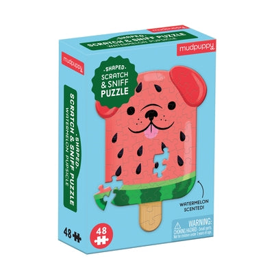 Watermelon Pupsicle 48 Piece Scratch and Sniff Shaped Mini Puzzle by Galison Mudpuppy