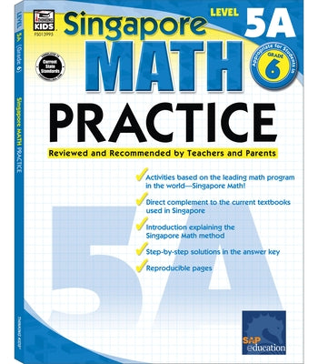 Math Practice, Grade 6: Reviewed and Recommended by Teachers and Parents by Singapore Asian Publishers