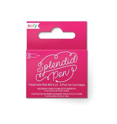 Ooly Fountain Pen Ink Refills - Pink (Set of 5) by Ooly