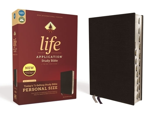 Niv, Life Application Study Bible, Third Edition, Personal Size, Bonded Leather, Black, Indexed, Red Letter Edition by Zondervan