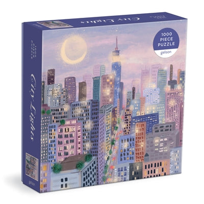 City Lights 1000 PC Puzzle in a Square Box by Galison by (Artist) Joy Laforme