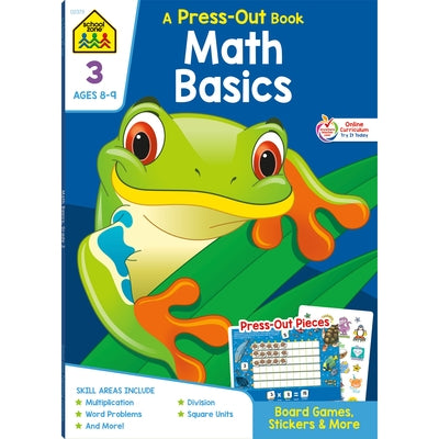 School Zone Math Basics Grade 3 Press-Out Workbook by Zone, School