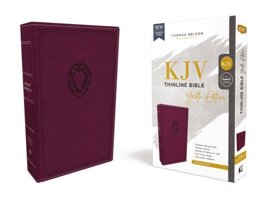 Kjv, Thinline Bible Youth Edition, Leathersoft, Burgundy, Red Letter Edition, Comfort Print by Thomas Nelson