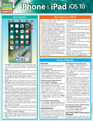 iPhone & iPad IOS 10: Quickstudy Laminated Reference Guide by Zaczek, Jennifer