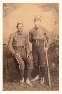 Vintage Journal Two Ballplayers by Found Image Press