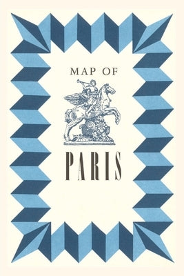 Vintage Journal Map of Paris Title Sheet by Found Image Press