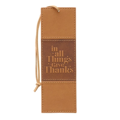With Love Faux Leather Bookmark in All Things Give Thanks by Christian Art Gifts