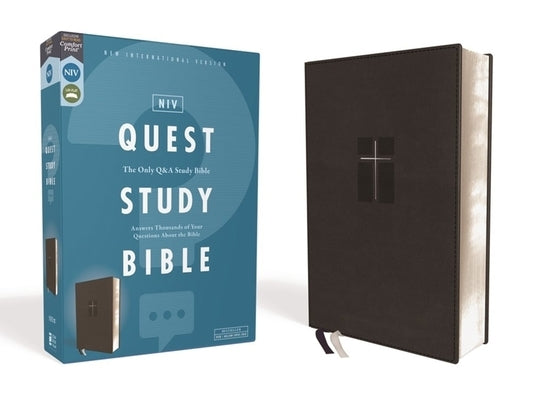 Niv, Quest Study Bible, Leathersoft, Black, Comfort Print: The Only Q and A Study Bible by Christianity Today Intl