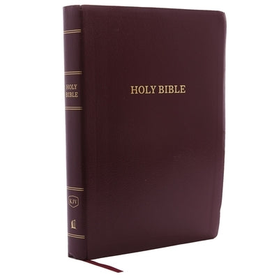 KJV, Reference Bible, Giant Print, Leather-Look, Burgundy, Red Letter Edition by Thomas Nelson