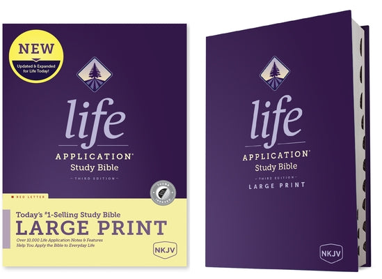 NKJV Life Application Study Bible, Third Edition, Large Print (Red Letter, Hardcover, Indexed) by Tyndale