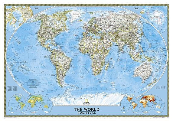 National Geographic World Wall Map - Classic - Laminated (43.5 X 30.5 In) by National Geographic Maps